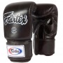 Fairtex TGO3 Снарядные Перчатки Тайский Бокс Открытый Большой Палец Черные